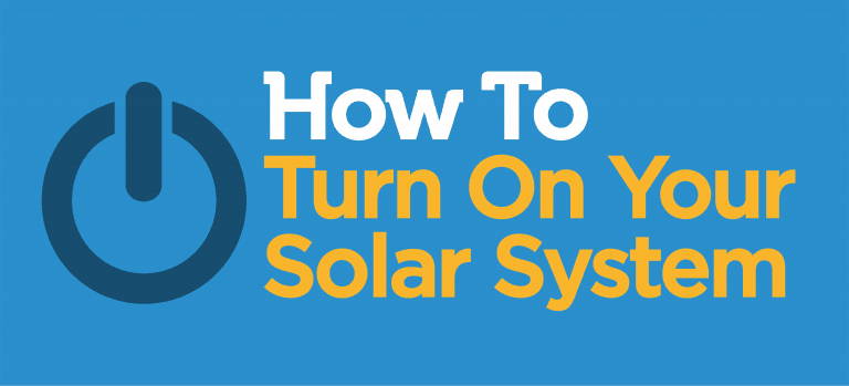 How to turn on a residential solar system